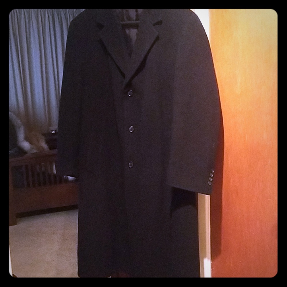 Wool topcoat, black